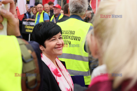 Protest PiS przed Ministerstwem Sprawiedliwości