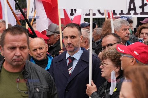 Protest PiS przed Ministerstwem Sprawiedliwości