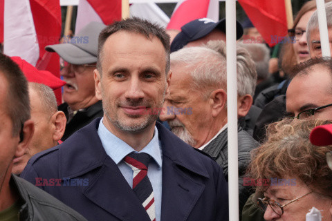 Protest PiS przed Ministerstwem Sprawiedliwości