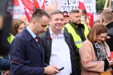 Protest PiS przed Ministerstwem Sprawiedliwości