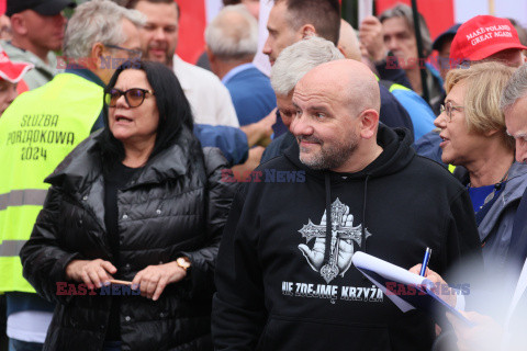 Protest PiS przed Ministerstwem Sprawiedliwości