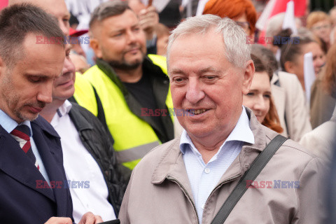 Protest PiS przed Ministerstwem Sprawiedliwości