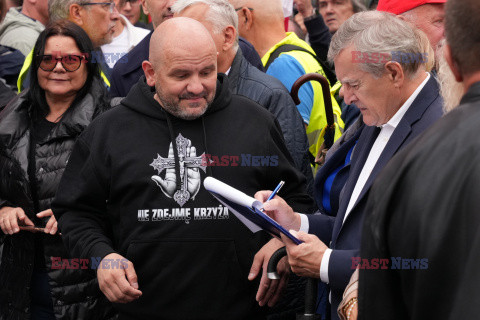 Protest PiS przed Ministerstwem Sprawiedliwości