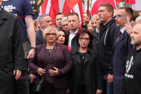 Protest PiS przed Ministerstwem Sprawiedliwości