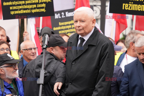 Protest PiS przed Ministerstwem Sprawiedliwości