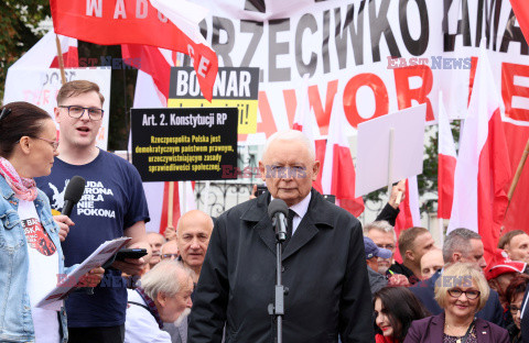 Protest PiS przed Ministerstwem Sprawiedliwości