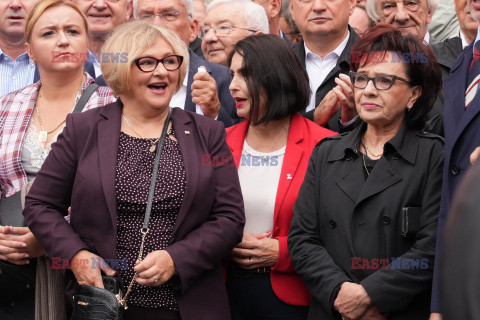 Protest PiS przed Ministerstwem Sprawiedliwości