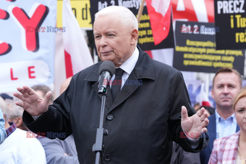 Protest PiS przed Ministerstwem Sprawiedliwości