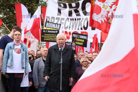 Protest PiS przed Ministerstwem Sprawiedliwości