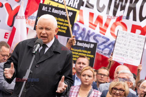 Protest PiS przed Ministerstwem Sprawiedliwości