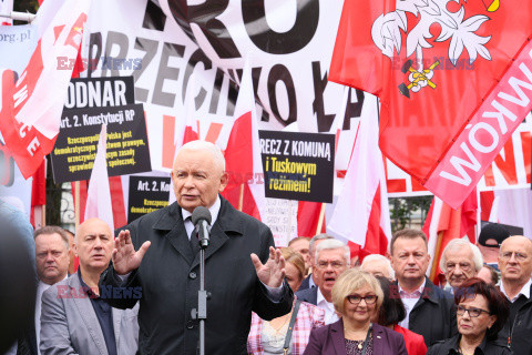 Protest PiS przed Ministerstwem Sprawiedliwości