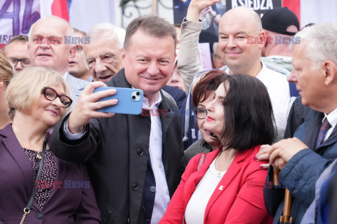 Protest PiS przed Ministerstwem Sprawiedliwości