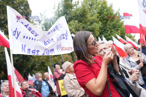 Protest PiS przed Ministerstwem Sprawiedliwości