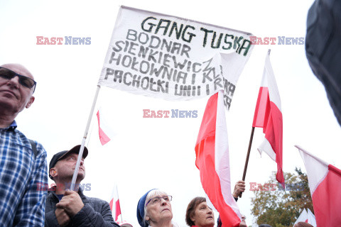 Protest PiS przed Ministerstwem Sprawiedliwości