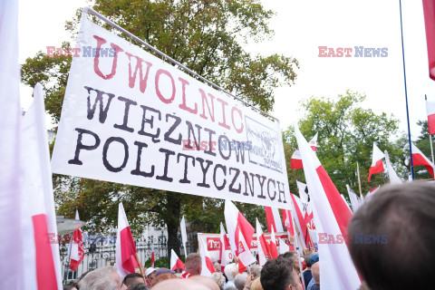 Protest PiS przed Ministerstwem Sprawiedliwości