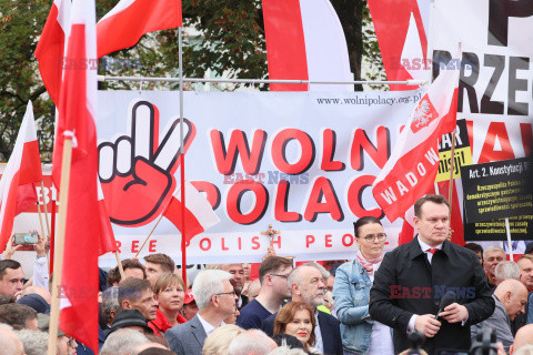 Protest PiS przed Ministerstwem Sprawiedliwości