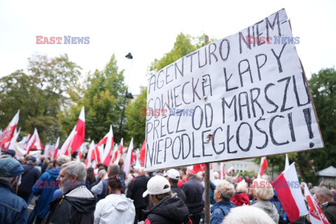 Protest PiS przed Ministerstwem Sprawiedliwości