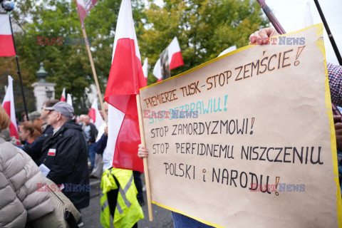 Protest PiS przed Ministerstwem Sprawiedliwości