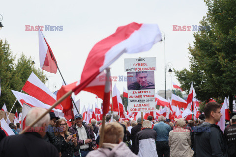 Protest PiS przed Ministerstwem Sprawiedliwości