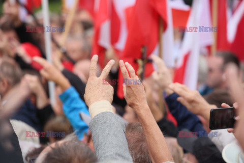 Protest PiS przed Ministerstwem Sprawiedliwości