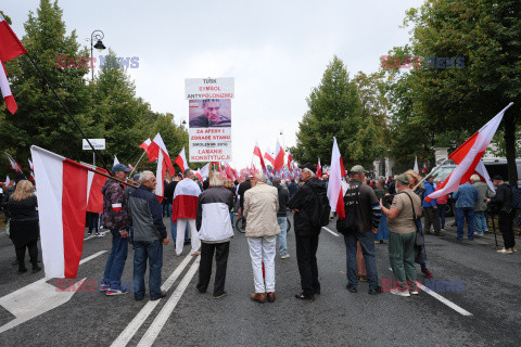 Protest PiS przed Ministerstwem Sprawiedliwości