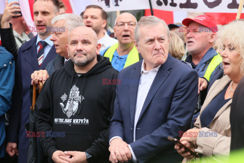 Protest PiS przed Ministerstwem Sprawiedliwości