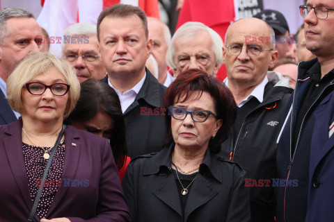 Protest PiS przed Ministerstwem Sprawiedliwości