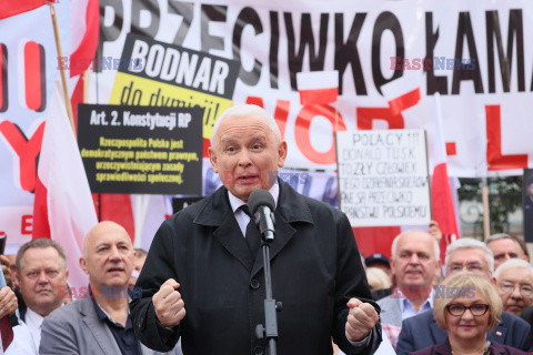 Protest PiS przed Ministerstwem Sprawiedliwości