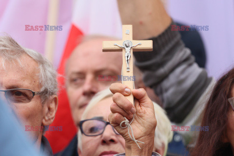 Protest PiS przed Ministerstwem Sprawiedliwości