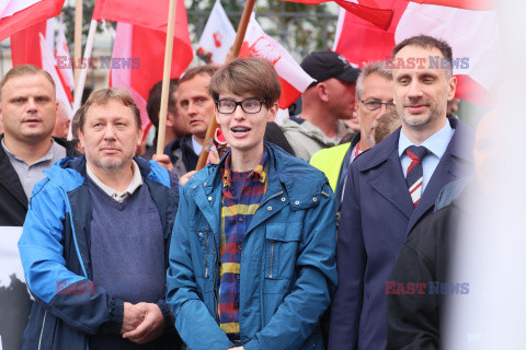 Protest PiS przed Ministerstwem Sprawiedliwości