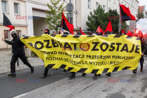 Poznań - demonstracja w obronie Rozbratu