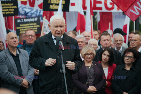 Protest PiS przed Ministerstwem Sprawiedliwości