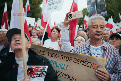 Protest PiS przed Ministerstwem Sprawiedliwości