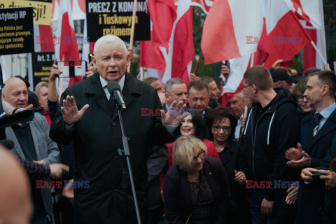 Protest PiS przed Ministerstwem Sprawiedliwości