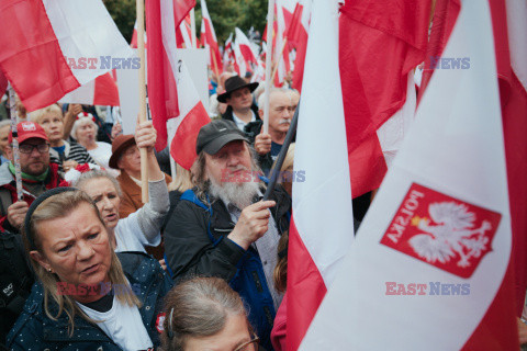 Protest PiS przed Ministerstwem Sprawiedliwości