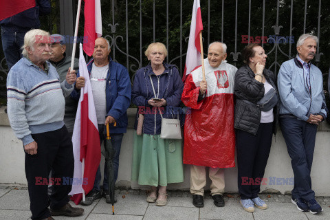 Protest PiS przed Ministerstwem Sprawiedliwości