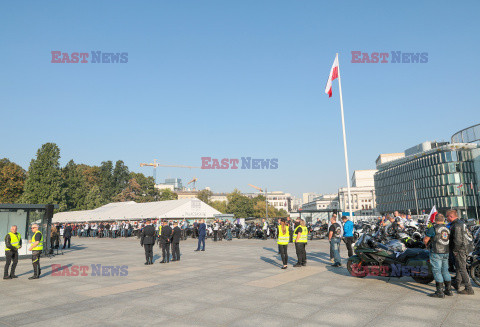 Motospotkanie - rajd służb mundurowych pod granicę polsko-białoruską