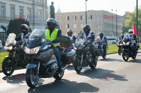 Motospotkanie - rajd służb mundurowych pod granicę polsko-białoruską