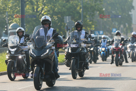 Motospotkanie - rajd służb mundurowych pod granicę polsko-białoruską