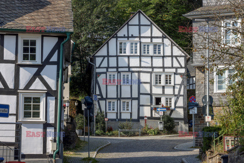 Siegerland- miasto z domami z muru pruskiego