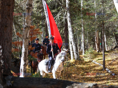 Patrol konny chińskiej policji