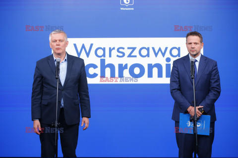 Konferencja prasowa szefa MSWiA i Prezydenta Warszawy