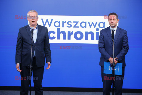 Konferencja prasowa szefa MSWiA i Prezydenta Warszawy