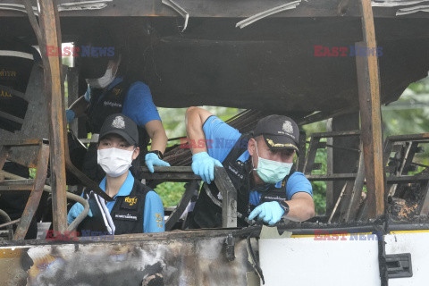 Pożar autobusu z uczniami i nauczycielami w Bangkoku