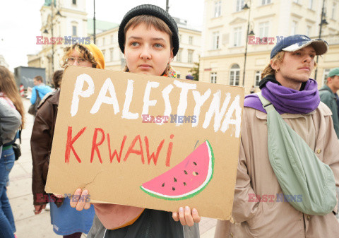 Propalestyński protest w czasie inauguracji roku na UW