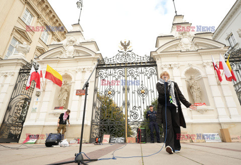 Propalestyński protest w czasie inauguracji roku na UW