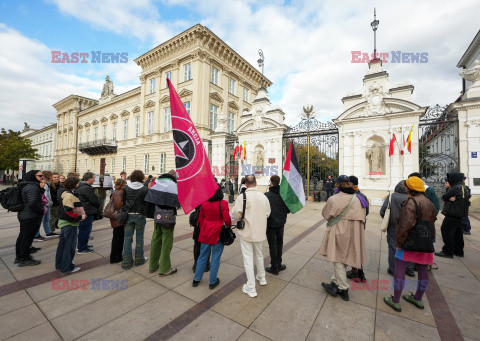 Propalestyński protest w czasie inauguracji roku na UW