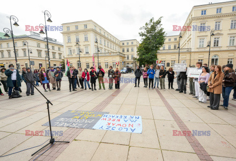 Propalestyński protest w czasie inauguracji roku na UW