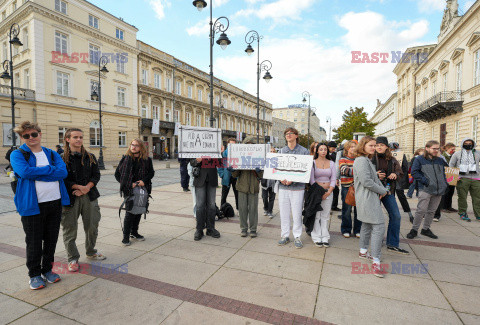 Propalestyński protest w czasie inauguracji roku na UW