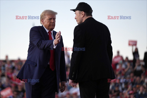 Elon Musk na wiecu Donalda Trumpa w Butler